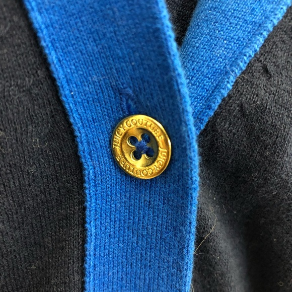 SOLD Juicy Couture Navy Blue Colorblock Cardigan - Picture 5 of 7